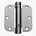 Tools & Hardware : 3.5" x 3.5", 5/8" Radius Corner Spring Hinge in Satin Nickel