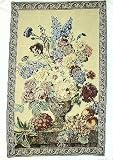 Fruits and Floral Ivory Chenille Wall Tapestry (27 in. x 41 In.)
