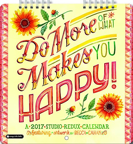 Orange Circle Studio 2017 Studio Redux Mini Wall Calendar, Do More of What Makes You Happy!