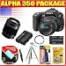 Sony Alpha 350 W/ 18-70mm & 55-200mm Lens, 4 GB Memory Stick, USB 2.0 Card Reader, Extra NP-FM500H Equivalent Battery, Screen Protectors, Tripod, Wire Tripod with Lens Cleaner and Tissue, Lens Pen, UV Filter
