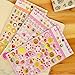 ONOR-Tech 4 Sheets Cute Lovely 3D DIY Cartoon Decorative Puffy Adhesive Sticker Tape / Kids Craft Scrapbooking Sticker Set for Diary, Album