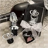 HEART WINE POURER/STOPPER - HEART DESIGN WINE POURER/STOPPER FAVOR - stopper, Quantity of 18 pc,