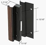 CRL Black Clamp-Style Surface Mount Sliding Glass Door Handle 4-15/16Screw Holes for Northrop Architectural Doors