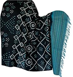Shawls Wraps Tie & Dye Print Wool Accessories 80 x 35 inches