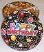 Gourmet Food : Scott's Cakes Garlic, Honey-Mustard, and Peanut Butter Pretzel Nuggets in a Large Happy Birthday Tin
