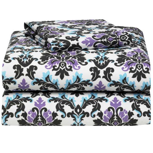 Ashley Damask College Classic 3-Piece Twin XL Sheet Set