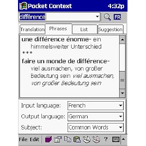 Pocket Context Pro, French - German, Pocket PC(ARM), Pocket PC 2002/2003
