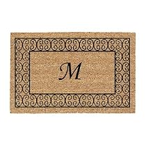 Monogram Doormat with Black Border - M (23.5x35.5")
