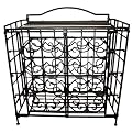 15 Bottle Folding Wine Cage - Black