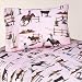3pc Twin Sheet Set for Western Cowgirl Bedding Collection - Cowgirl Horse Print