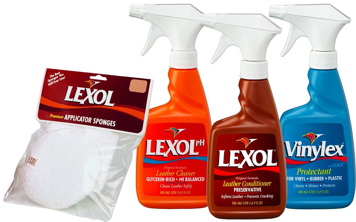 Lexol Leather Cleaner, Conditioner, and Vinylex 16.9 oz. Combo Pack with Sponge $18.99
