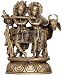 Krishna and Radha Brass Statue Love Gifts 6.5 x 4.25 x 10 inches (mst237)
