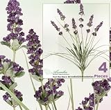 FOUR 21" Lavender Artificial Silk Flower Bushes _Purple