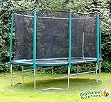 8ft x 14ft Skyhigh Oval Trampoline with Safety Enclosure (Superior bounce. Doesn't pull user into centre of mat.)