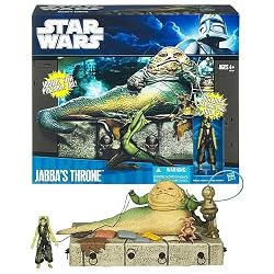 Star Wars 2010 Clone Wars Exclusive Deluxe Figure Battle Pack Jabbas Throne with Oola
