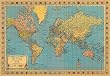 Map of the World Poster Print Vintage Look 20"x28"