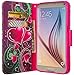 Galaxy Wireless Case Compatible for Samsung Galaxy S7 Edge Wallet Case, Flip Folio [Kickstand Feature] Pu Leather Wallet Case with ID Slots for S7 Edge Phone Case - Purple Heart