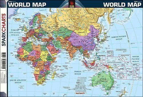 World Map SparkCharts SparkNotes History & Social Sciences Series