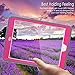 TOPSKY iPad Air 2 Case, iPad A1566/A1567 Kids Proof Case, Heavy Duty Shockproof Rugged Armor Defender Kickstand Protective Cover Case for iPad Air 2 Grey Pink