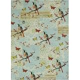 Cavallini Birds Blue Ephemera Decoupage Gift Wrap Paper, One