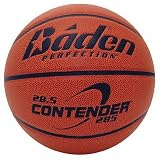 Baden Contender Official Wide Channel Basketball, Natural Orange Color, 28.5-Inch
