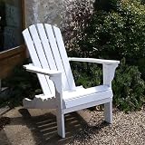 Adirondack Folding Chair Fully Assembled in Painted White Kitchen & Housewares