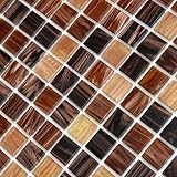 CopperBrownGoldenGreenMeltedGlassMixMosaicTileforbacksplah,bathroom,bar1sheet#GY806