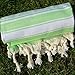Dandelion - Basic Pattern - Naturally-Dyed Cotton Turkish Towel Peshtemal - 71x39 Inches - Pistachio Green