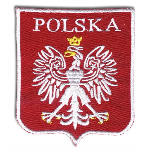 Sew-On Patch - POLSKA Eagle Shield, Large