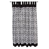 Tadpoles Damask Set of 2 Tab Top Curtain Panels, Black/White Tadpoles Damask Set of 2 Tab Top Curtain Panels, Black/White