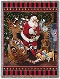 Univ of Georgia Santa Throw - 70 x 53 Blanket/Throw - Georgia Bulldogs