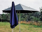 Sonntex Alu Sonnenschirm, 340cm Alu-Facetten-Gestell, Polyesterbezug blau, 6-tlg.