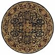Regal Rug- Black/Burgundy(8' Round)