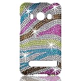 Talon Full Diamond Bling Phone Shell for HTC EVO 4G (Rainbow Zebra)