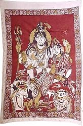 Fabric Paintings Kalamkari Art Pen Drawings on Cloth 39 x 27 inches (kmp005)