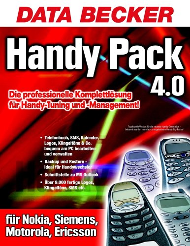 Cover image : Handy Pack 4.0, 1 CD-ROM Läuft unter Windows 98/98SE/ME/NT4 (SP6)/2000/XP. Für Nokia, Siemens, Motorola, Ericsson