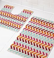 Colorado Striped Bath & Pedestal Mats