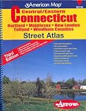 American Map Central/Eastern Connecticut Street Atlas: Hartford, Middlesex, New London, Tolland, Windham Counties (American Map)