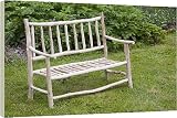 Box Canvas Print of A handmade garden bench in Sprint Mill Garden, near Kendal, Cumbria, UK from Specialist Stock