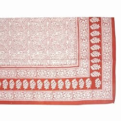 Designer Bed Sheet Block Print In Cotton Twin Size (bssht713)