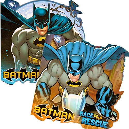DC Comics Batman Shaped Board Book Set with Stickers (4 Books)