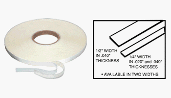 CRL 1/4 x .020 Transparent Acrylic Very Hi-Bond Adhesive Tape - 8 ft