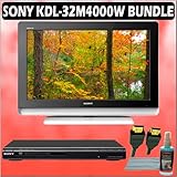 Sony Bravia M-Series KDL-32M4000/W 32-inch 720P LCD HDTV (White) + Sony DVD Player w/ Accessory Kit