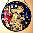 Angel Praying By William Morris in Stained Glass