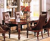 Dining Table with Turned Legs Cherry Finish