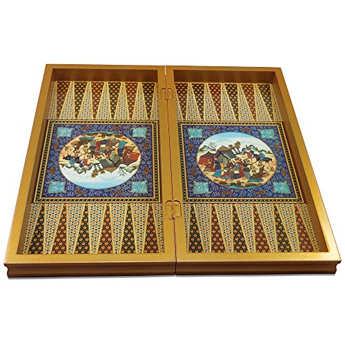 The 19'' Persian Design Backgammon Board Game Set Toys Games Games