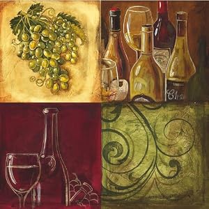Wine Collage Luncheon Napkins