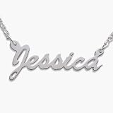 Sterling Silver Hollywood Script Name Necklace - Personalized Jewelry