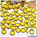 The Crafts Outlet 144-Piece Flat Back Acrylic Round Rhinestones, 10mm, Jet Black