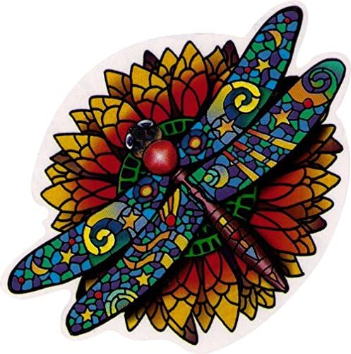 Celestial Dragonfly - Window Sticker / Decal - 5" by 5" Translucent